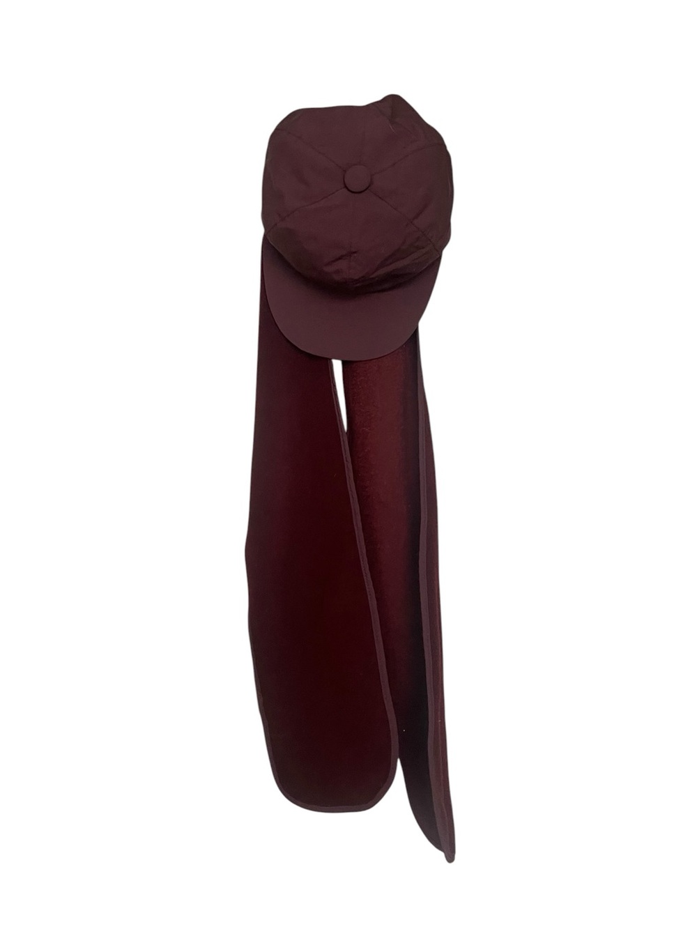 Bogner Burgundy Scarf Cap with Long Draped Ties